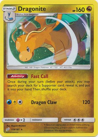Dragonite (119/181) (Cosmos Holo) [Sun & Moon: Team Up] - Pokémon - Card Brawlers | Quebec | Canada |