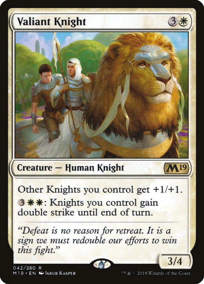 Valiant Knight [Core Set 2019] - Magic: The Gathering - Card Brawlers | Quebec | Canada |
