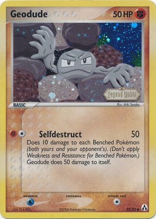 Geodude (53/92) (Stamped) [EX: Legend Maker] - Pokémon - Card Brawlers | Quebec | Canada |