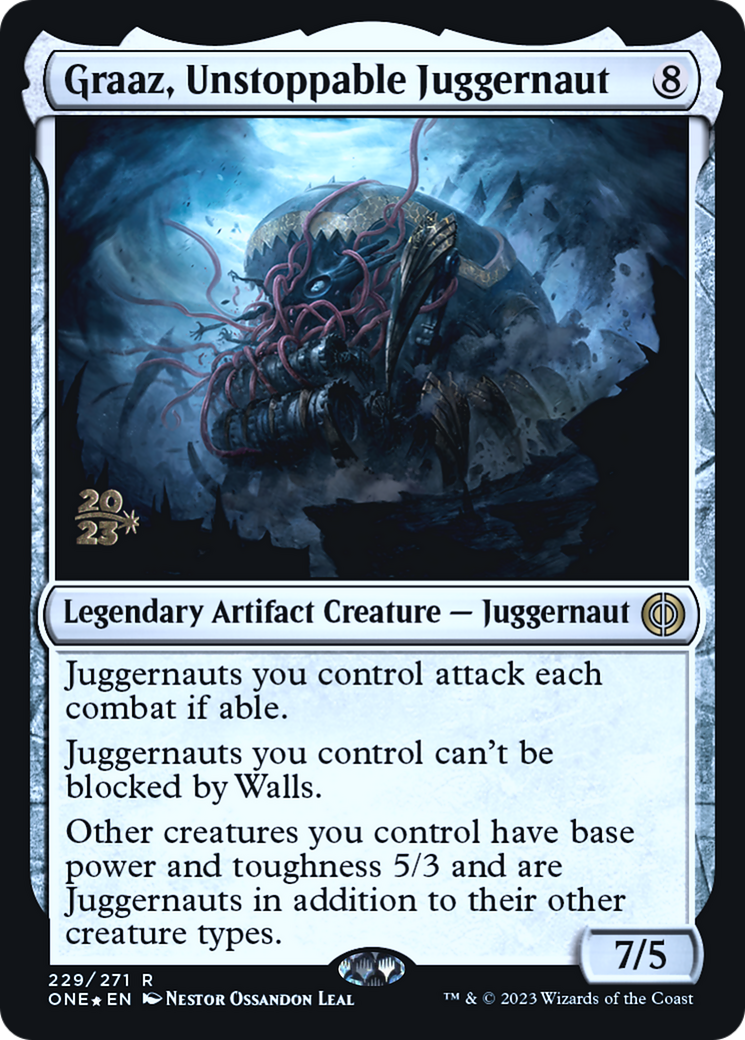 Graaz, Unstoppable Juggernaut [Phyrexia: All Will Be One Prerelease Promos] - Magic: The Gathering - Card Brawlers | Quebec | Canada |