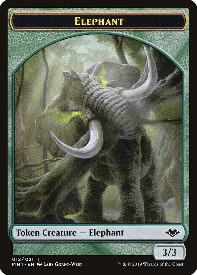 Zombie (007) // Elephant (012) Double-Sided Token [Modern Horizons Tokens] - Magic: The Gathering - Card Brawlers | Quebec | Canada |