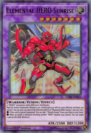 Elemental Hero Sunrise [LED6-EN012] Ultra Rare - Yu-Gi-Oh! - Card Brawlers | Quebec | Canada |