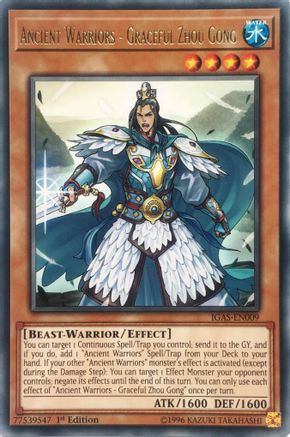 Ancient Warriors - Graceful Zhou Gong [IGAS-EN009] Rare - Yu-Gi-Oh! - Card Brawlers | Quebec | Canada |