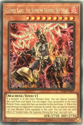 Gizmek Kaku, the Supreme Shining Sky Stag [IGAS-EN024] Secret Rare - Yu-Gi-Oh! - Card Brawlers | Quebec | Canada |