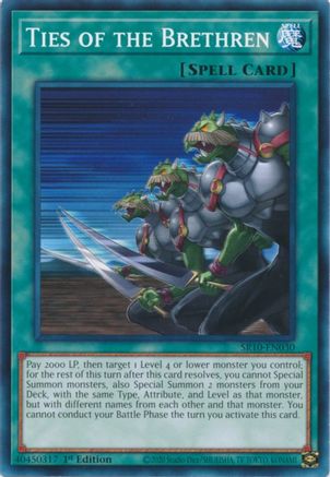 Ties of the Brethren [SR10-EN030] Common - Yu-Gi-Oh! - Card Brawlers | Quebec | Canada |