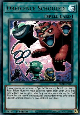Obedience Schooled [BLAR-EN071] Ultra Rare - Yu-Gi-Oh! - Card Brawlers | Quebec | Canada |