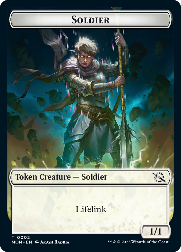 Soldier // Wrenn and Realmbreaker Emblem Double-Sided Token [March of the Machine Tokens] - Magic: The Gathering - Card Brawlers | Quebec | Canada |