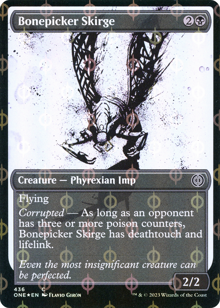 Bonepicker Skirge (Showcase Ichor Step-and-Compleat Foil) [Phyrexia: All Will Be One] - Magic: The Gathering - Card Brawlers | Quebec | Canada |