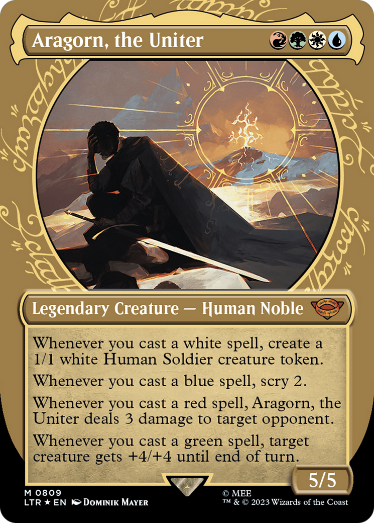 Aragorn, the Uniter (Showcase) (Surge Foil) [The Lord of the Rings: Tales of Middle-Earth] - Magic: The Gathering - Card Brawlers | Quebec | Canada |