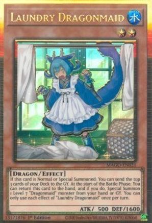 Laundry Dragonmaid [MAGO-EN021] Gold Rare - Yu-Gi-Oh! - Card Brawlers | Quebec | Canada |