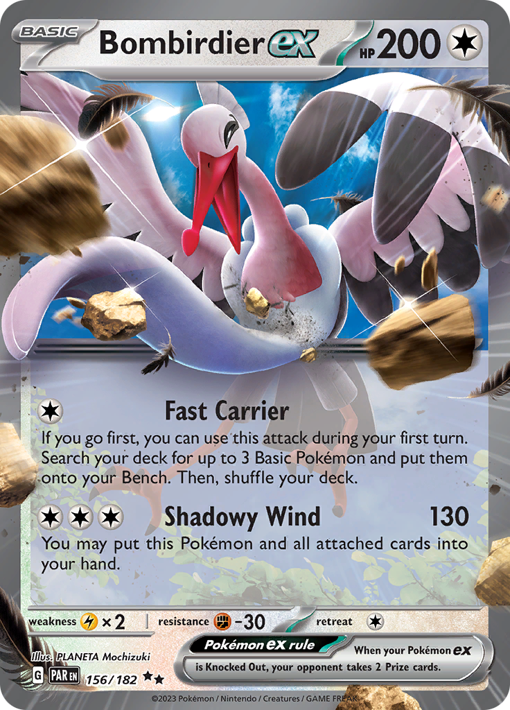 Bombirdier ex (156/182) [Scarlet & Violet: Paradox Rift] - Pokémon - Card Brawlers | Quebec | Canada |