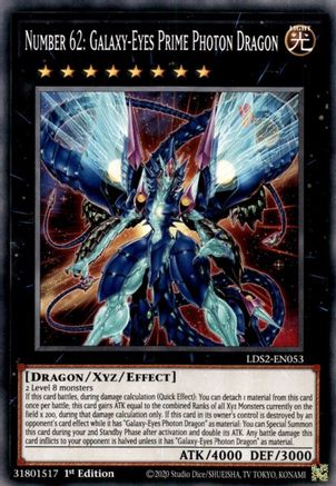 Number 62: Galaxy-Eyes Prime Photon Dragon [LDS2-EN053] Common - Yu-Gi-Oh! - Card Brawlers | Quebec | Canada |