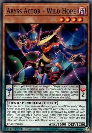 Abyss Actor - Wild Hope [LDS2-EN059] Common - Yu-Gi-Oh! - Card Brawlers | Quebec | Canada |