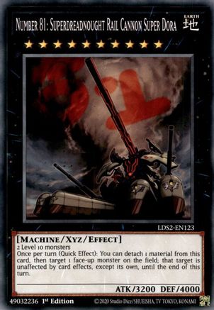 Number 81: Superdreadnought Rail Cannon Super Dora [LDS2-EN123] Common - Yu-Gi-Oh! - Card Brawlers | Quebec | Canada |