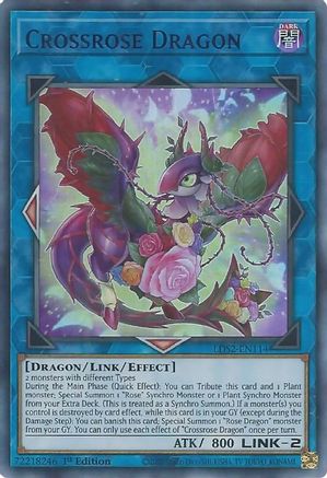 Crossrose Dragon (Purple) [LDS2-EN114] Ultra Rare - Yu-Gi-Oh! - Card Brawlers | Quebec | Canada |