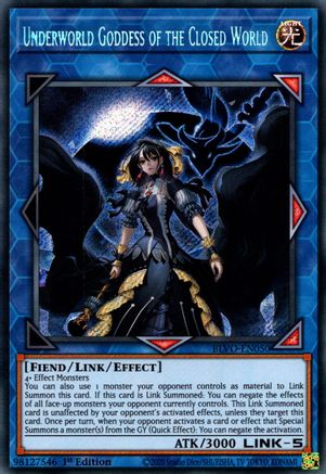 Underworld Goddess of the Closed World [BLVO-EN050] Secret Rare - Yu-Gi-Oh! - Card Brawlers | Quebec | Canada |