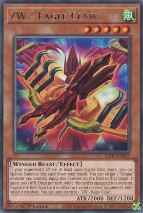 ZW - Eagle Claw [KICO-EN037] Rare - Yu-Gi-Oh! - Card Brawlers | Quebec | Canada |