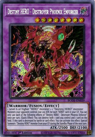 Destiny HERO - Destroyer Phoenix Enforcer [BODE-EN039] Secret Rare - Yu-Gi-Oh! - Card Brawlers | Quebec | Canada |