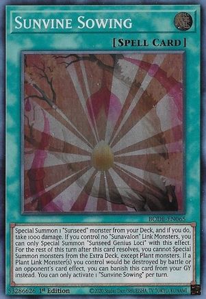 Sunvine Sowing [BODE-EN065] Super Rare - Yu-Gi-Oh! - Card Brawlers | Quebec | Canada |