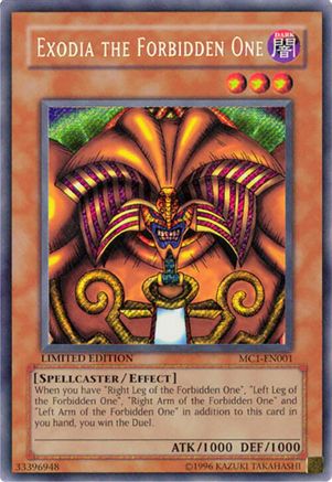 Exodia l'Interdit [MC1-EN001] Rare secrète 