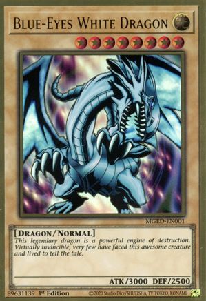 Blue-Eyes White Dragon (Alternate Art) [MGED-EN001] Gold Rare - Yu-Gi-Oh! - Card Brawlers | Quebec | Canada |