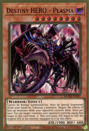 Destiny HERO - Plasma (Alternate Art) [MGED-EN007] Gold Rare - Yu-Gi-Oh! - Card Brawlers | Quebec | Canada |