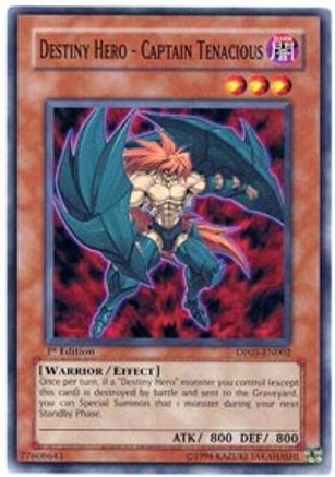 Destiny Hero - Captain Tenacious [DP05-EN002] Common - Yu-Gi-Oh! - Card Brawlers | Quebec | Canada |