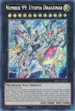 Number 99: Utopia Dragonar [BROL-EN057] Secret Rare - Yu-Gi-Oh! - Card Brawlers | Quebec | Canada |