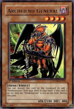 Archfiend General [FOTB-EN019] Rare - Yu-Gi-Oh! - Card Brawlers | Quebec | Canada |