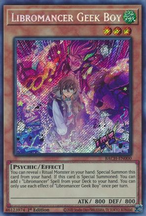 Libromancer Geek Boy [BACH-EN000] Secret Rare - Yu-Gi-Oh! - Card Brawlers | Quebec | Canada |