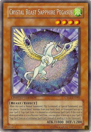 Crystal Beast Sapphire Pegasus [CT04-EN002] Secret Rare - Yu-Gi-Oh! - Card Brawlers | Quebec | Canada |