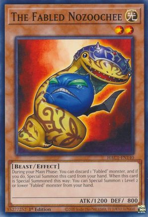 The Fabled Nozoochee [HAC1-EN140] Common - Yu-Gi-Oh! - Card Brawlers | Quebec | Canada |