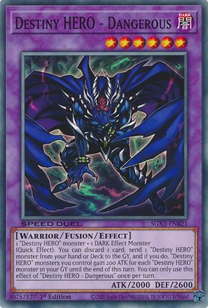 Destiny HERO - Dangerous [SGX1-ENB21] Common - Yu-Gi-Oh! - Card Brawlers | Quebec | Canada |