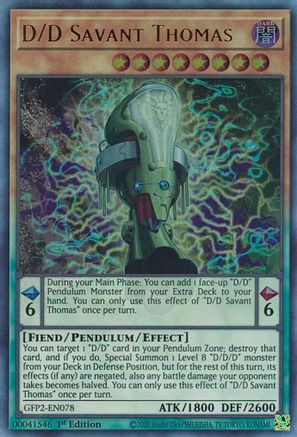 D/D Savant Thomas [GFP2-EN078] Ultra Rare - Yu-Gi-Oh! - Card Brawlers | Quebec | Canada |