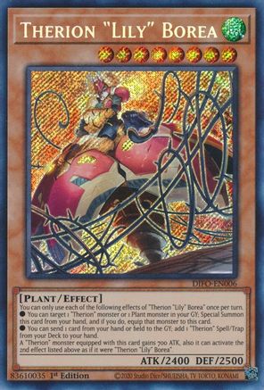 Therion Lily Borea [DIFO-EN006] Secret Rare - Yu-Gi-Oh! - Card Brawlers | Quebec | Canada |