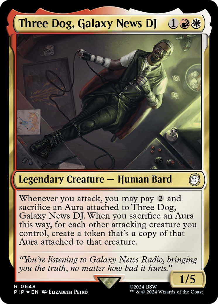 Three Dog, Galaxy News DJ (Surge Foil) [Fallout] - Magic: The Gathering - Card Brawlers | Quebec | Canada |