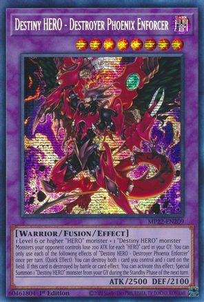 Destiny HERO - Destroyer Phoenix Enforcer [MP22-EN209] Prismatic Secret Rare - Yu-Gi-Oh! - Card Brawlers | Quebec | Canada |
