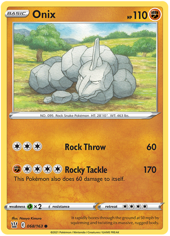 Onix (068/163) [Sword & Shield: Battle Styles] - Pokémon - Card Brawlers | Quebec | Canada |