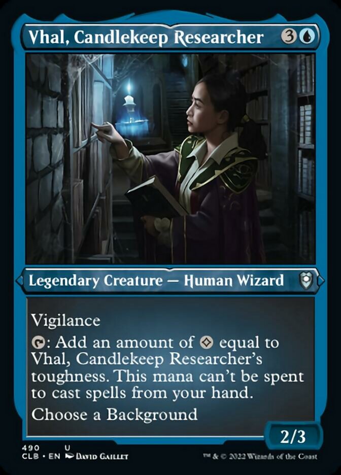 Vhal, Candlekeep Researcher (Foil Etched) [Commander Legends: Battle for Baldur's Gate] - Magic: The Gathering - Card Brawlers | Quebec | Canada |