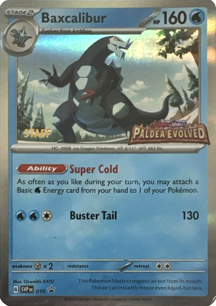 Baxcalibur (019) (Staff) [Scarlet & Violet: Black Star Promos] - Pokémon - Card Brawlers | Quebec | Canada |