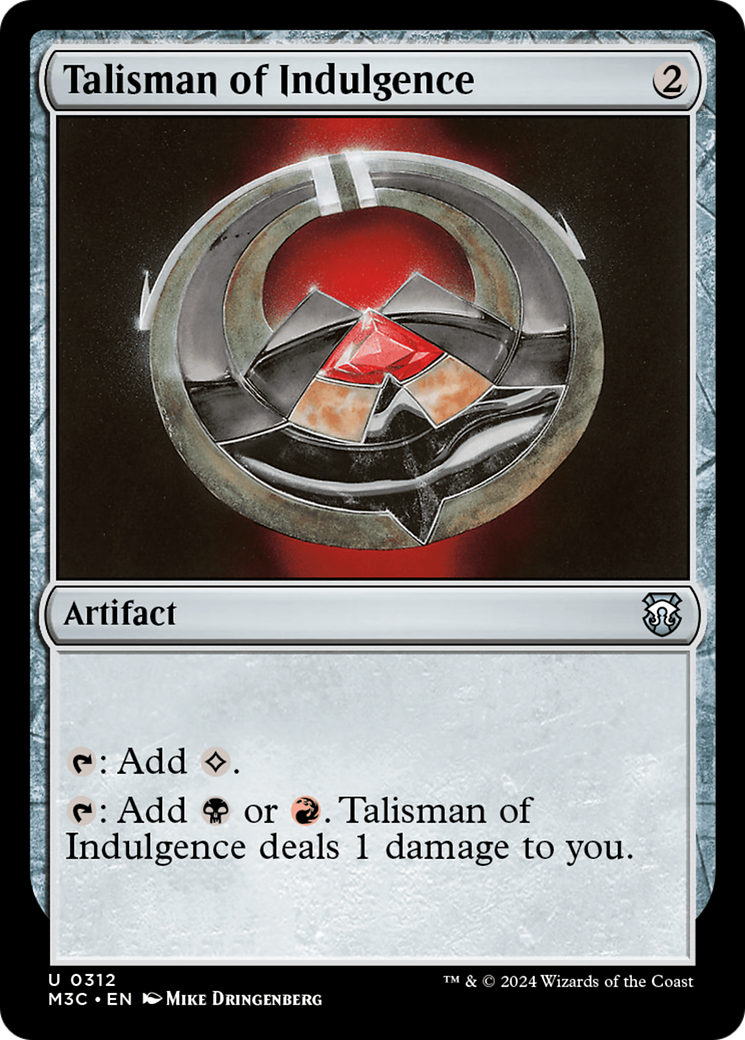 Talisman of Indulgence (Ripple Foil) [Modern Horizons 3 Commander] - Magic: The Gathering - Card Brawlers | Quebec | Canada |