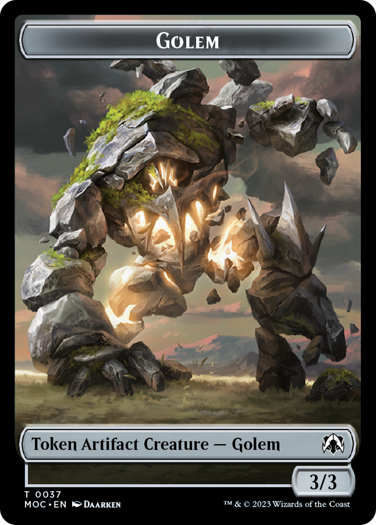 Golem // Clue Double-Sided Token [March of the Machine Commander Tokens] - Magic: The Gathering - Card Brawlers | Quebec | Canada |