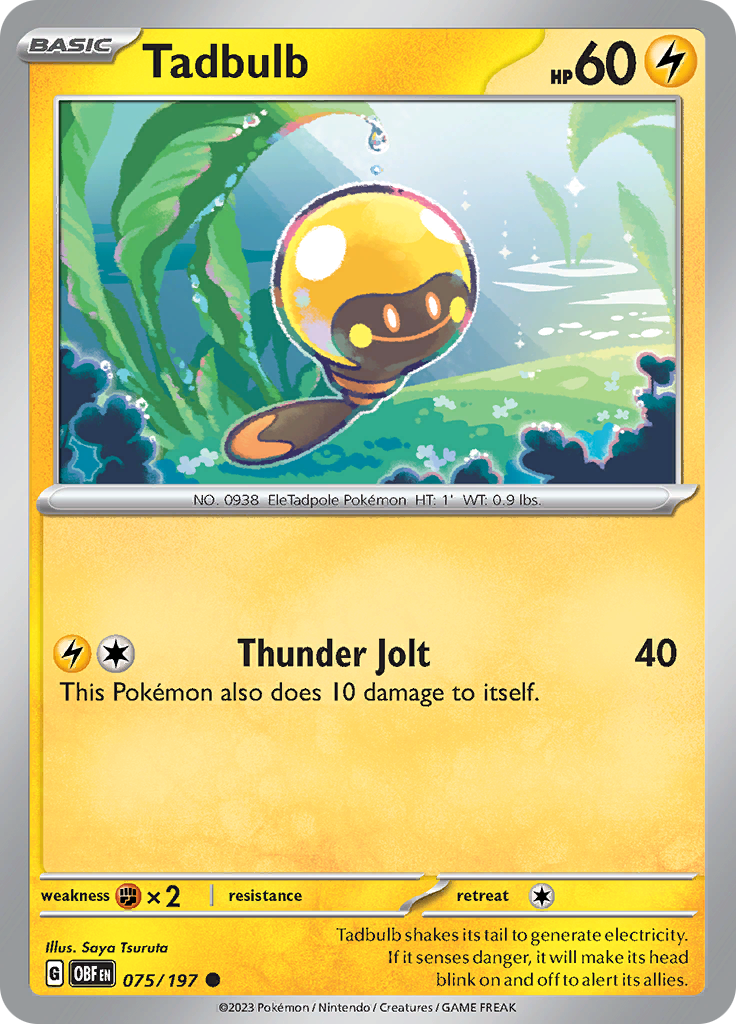 Tadbulb (075/197) [Scarlet & Violet: Obsidian Flames] - Pokémon - Card Brawlers | Quebec | Canada |