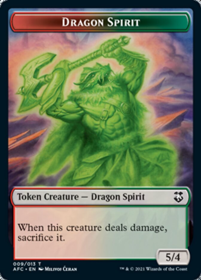 Beast // Dragon Spirit Double-Sided Token [Dungeons & Dragons: Adventures in the Forgotten Realms Commander Tokens] - Magic: The Gathering - Card Brawlers | Quebec | Canada |