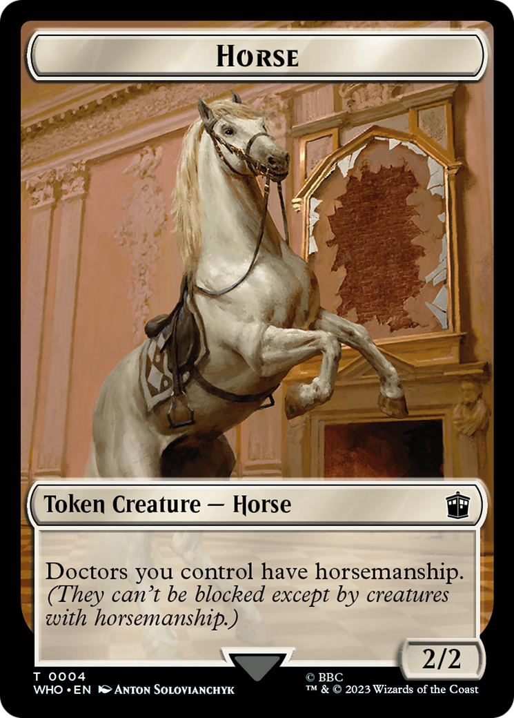Horse // Cyberman Double-Sided Token [Doctor Who Tokens] - Magic: The Gathering - Card Brawlers | Quebec | Canada |