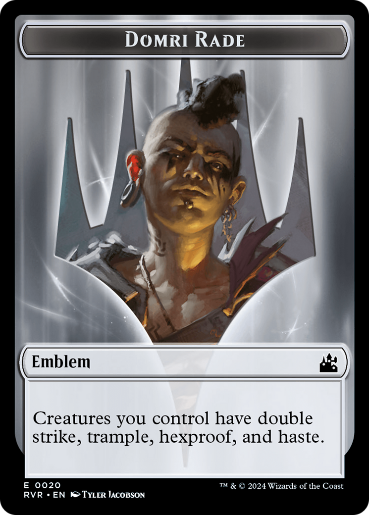Spirit (0018) // Emblem - Domri Rade Double-Sided Token [Ravnica Remastered Tokens] - Magic: The Gathering - Card Brawlers | Quebec | Canada |