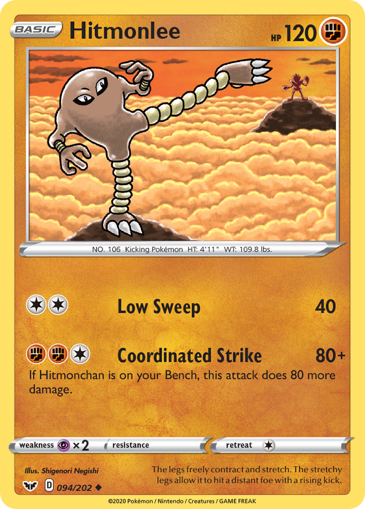 Hitmonlee (094/202) [Sword & Shield: Base Set] - Pokémon - Card Brawlers | Quebec | Canada |