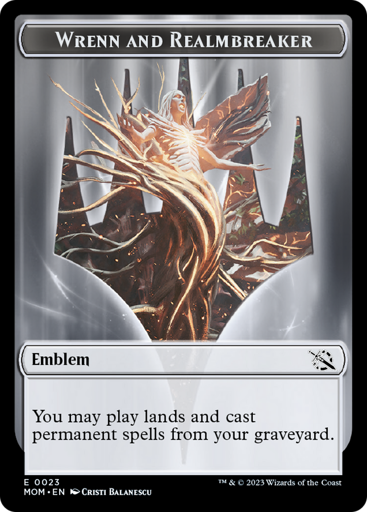 Wrenn and Realmbreaker Emblem [March of the Machine Tokens] - Magic: The Gathering - Card Brawlers | Quebec | Canada |