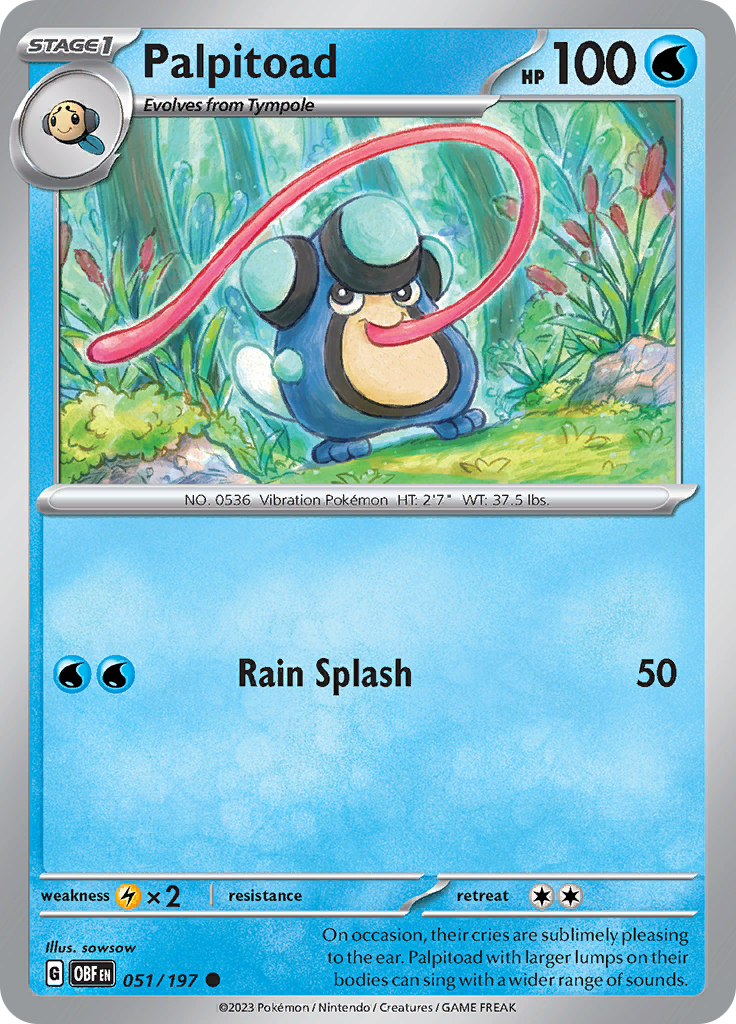 Palpitoad (051/197) [Scarlet & Violet: Obsidian Flames] - Pokémon - Card Brawlers | Quebec | Canada |