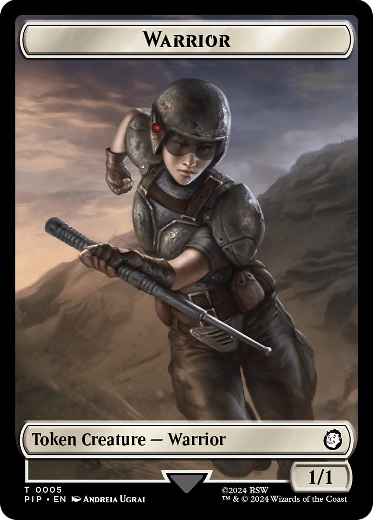 Soldier (0010) // Warrior Double-Sided Token [Fallout Tokens] - Magic: The Gathering - Card Brawlers | Quebec | Canada |